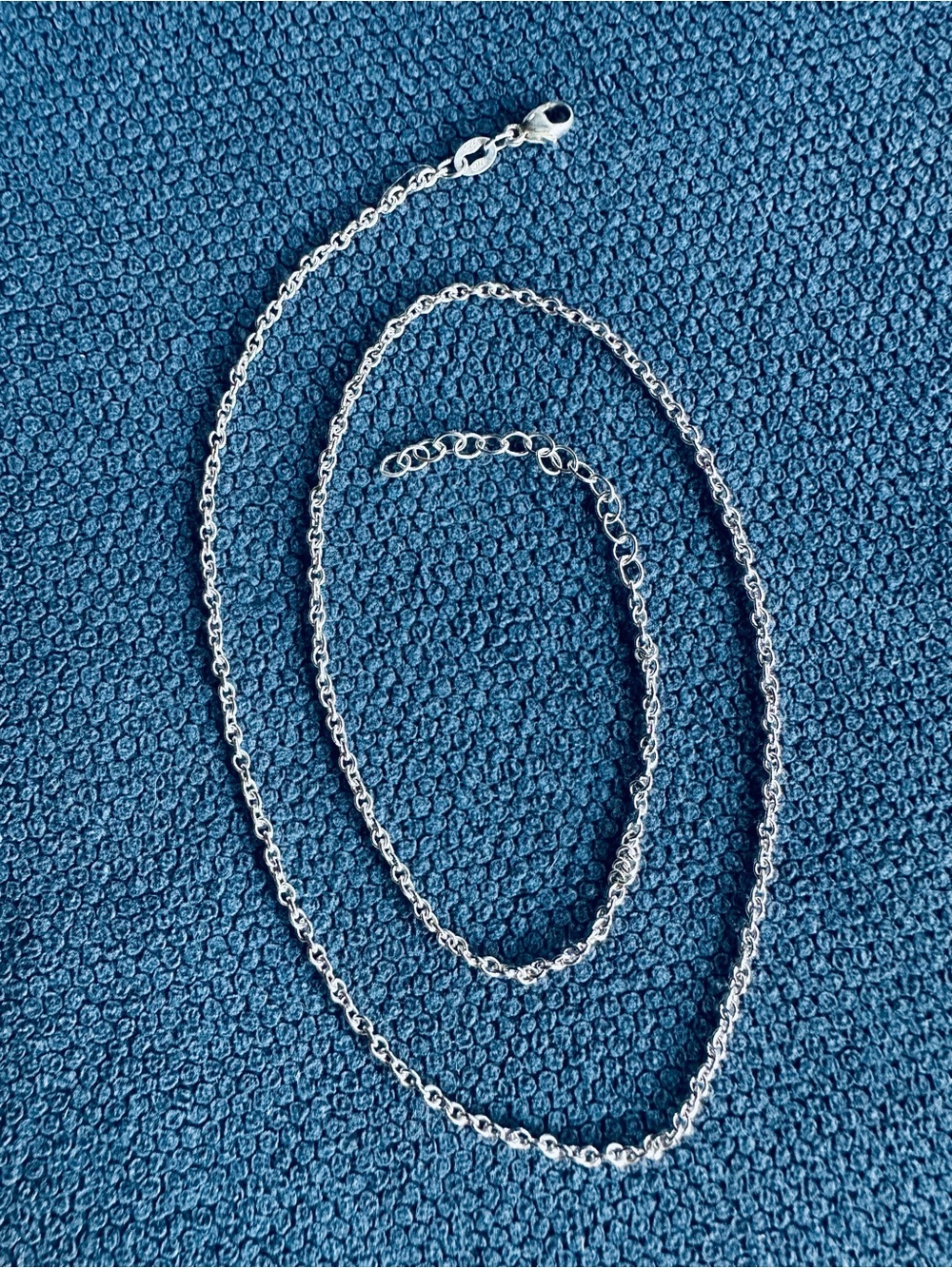 Kameleon Sterling 18in 925 Rolo chain with 2in extender NEW